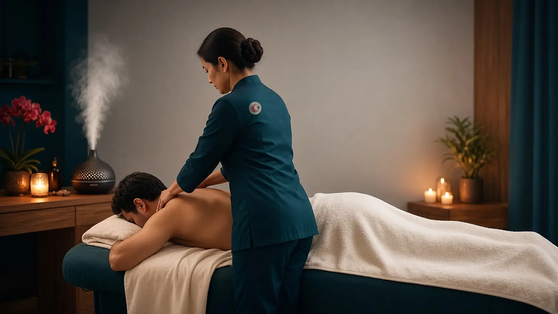 Sanio's Signature 2 combination massage — Thai, soft and deep tissue and aromatherapy at our spa in F-7 Islamabad