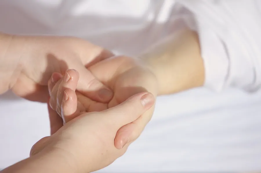 Close-up of a relaxing hand massage