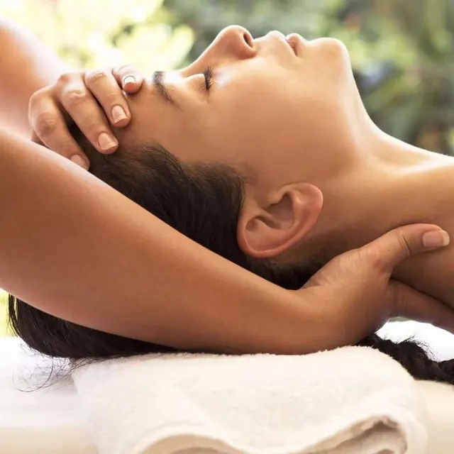 Calming head massage at Sanio's Spa, best spa in Islamabad